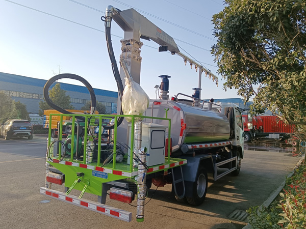 東風華神T3_10噸鐵路抑塵車_鐵路多功能抑塵噴灑車東風國六鐵路抑塵車_全自動霧炮車質量好_煤炭車皮封層車_15噸煤炭降塵車